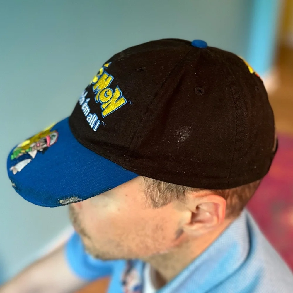 Nostalgic 90s Era Collectible Pokemon Gaming Retro Vintage Grunge Ballcap Hat